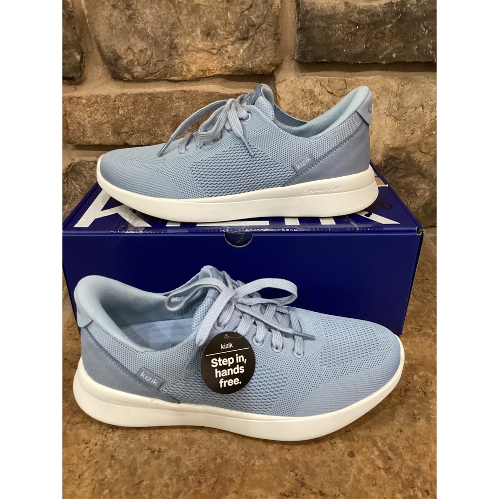 Kizik Lima 2 Women Size 8.5 Wide Soft Chambray Blue Hands Free Sneakers New